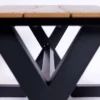 Bord-/bænkesæt X-model teak nonwood og antracitstel HORTUS