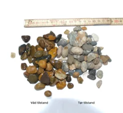 Brune perlesten, 8/16 mm - 1000 kg.