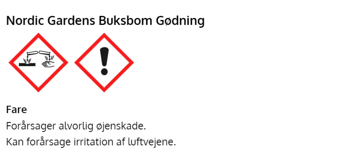 Buksbom gødning - 1 liter