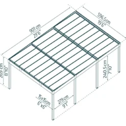 Carport Oslo 596,5 x 901 cm Palram - Canopia