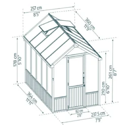 Drivhus cedertræ Natura 8,6 m2 Palram - Canopia