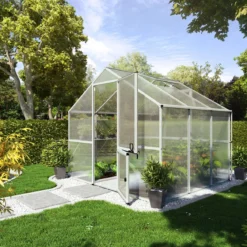 Drivhus - KGT Enzian III, blank aluminium - 6 m2
