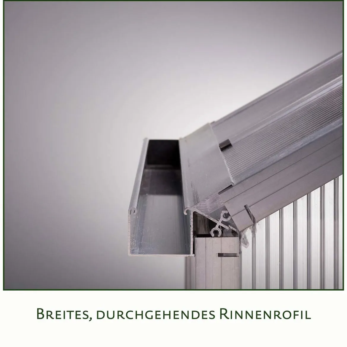 Drivhus - KGT Enzian III, blank aluminium - 6 m2