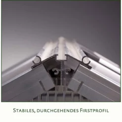 Drivhus - KGT Enzian III, blank aluminium - 6 m2