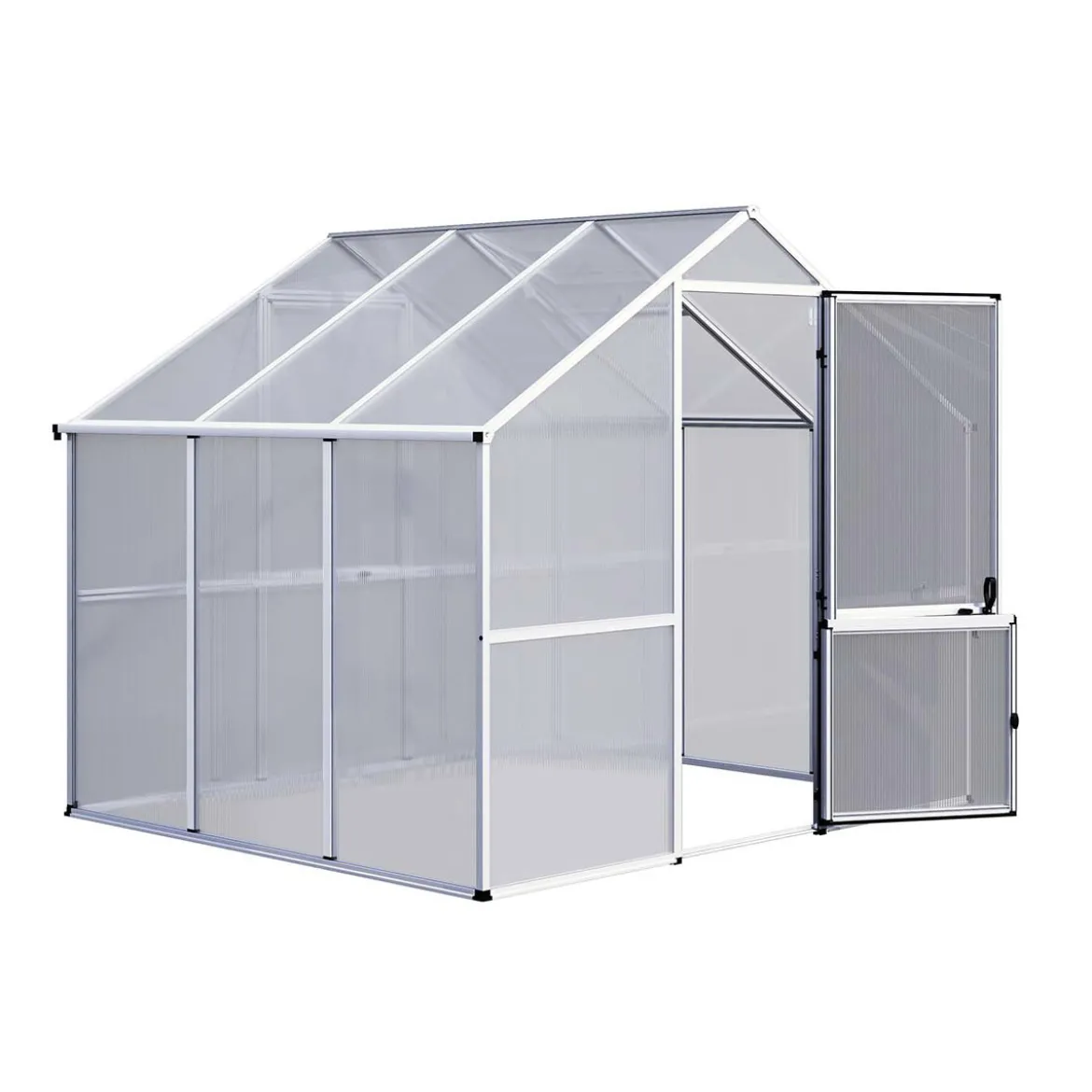 Drivhus - KGT Enzian III, blank aluminium - 6 m2