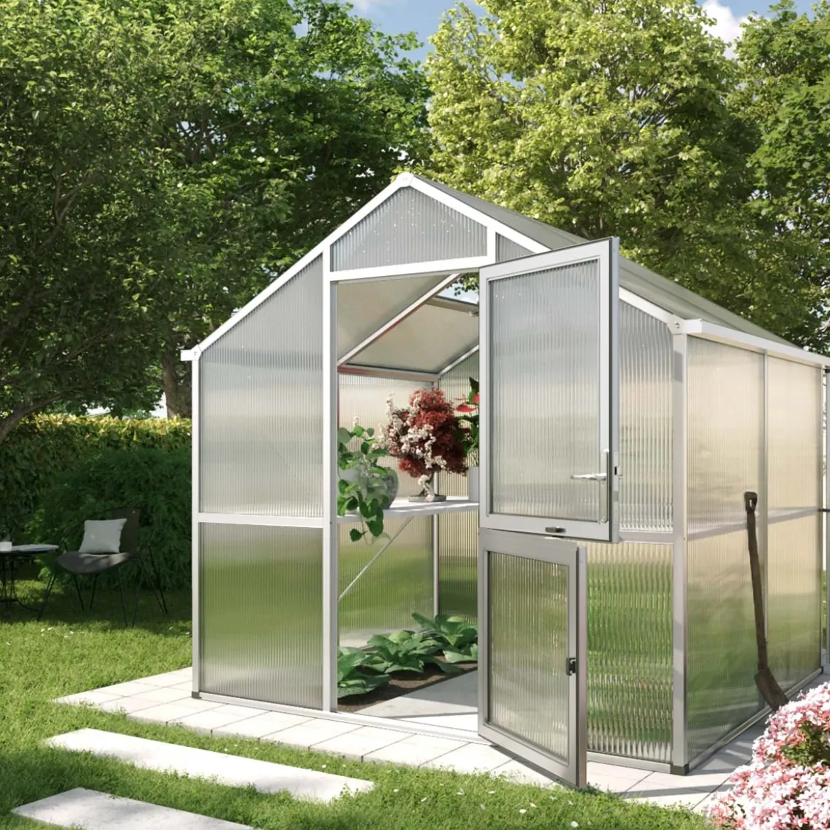 Drivhus - KGT Iris II, blank aluminium - 5,06 m2