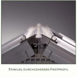 Drivhus - KGT Lilie III, blank aluminium - 9,59 m2