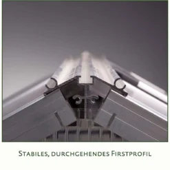 Drivhus - KGT Nelke III, blank aluminium - 9,59 m2