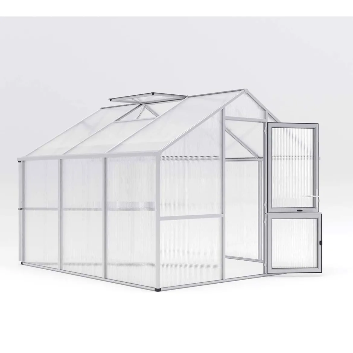 Drivhus - KGT Nelke III, blank aluminium - 9,59 m2