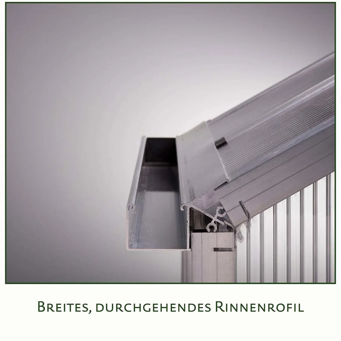 Drivhus - KGT Nelke III, blank aluminium - 9,59 m2