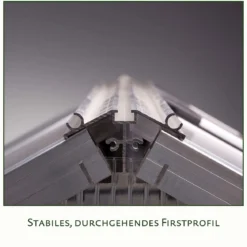 Drivhus - KGT Orchidee III, blank aluminium - 9,6 m2