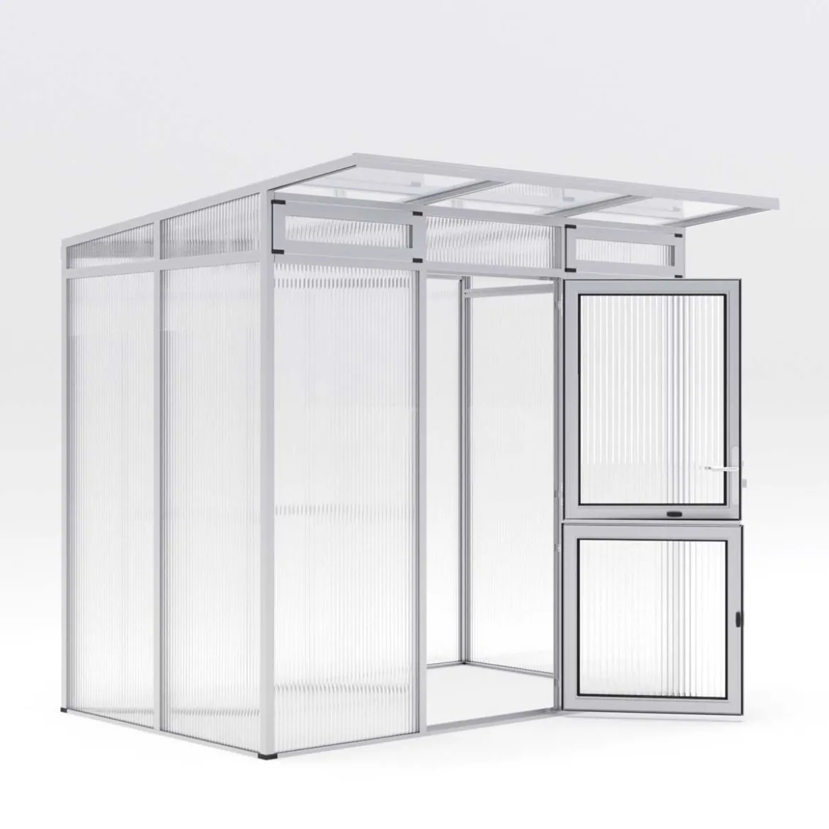 Drivhus - KGT Santini II - small, blank aluminium - 3,5 m2