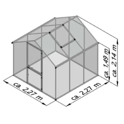 Drivhus - Model Callas III, Aluminium - 5,15 m2