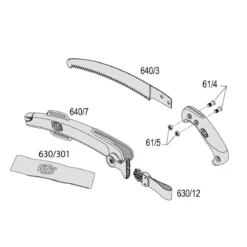 Felco 640 grensav med buet klinge og hylster