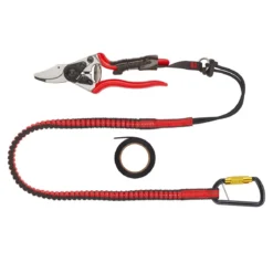 Felco 939 Sort/rød sikringssnor med alu karabinhage