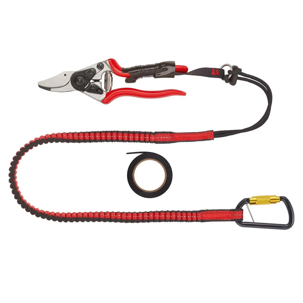 Felco 939 Sort/rød sikringssnor med alu karabinhage