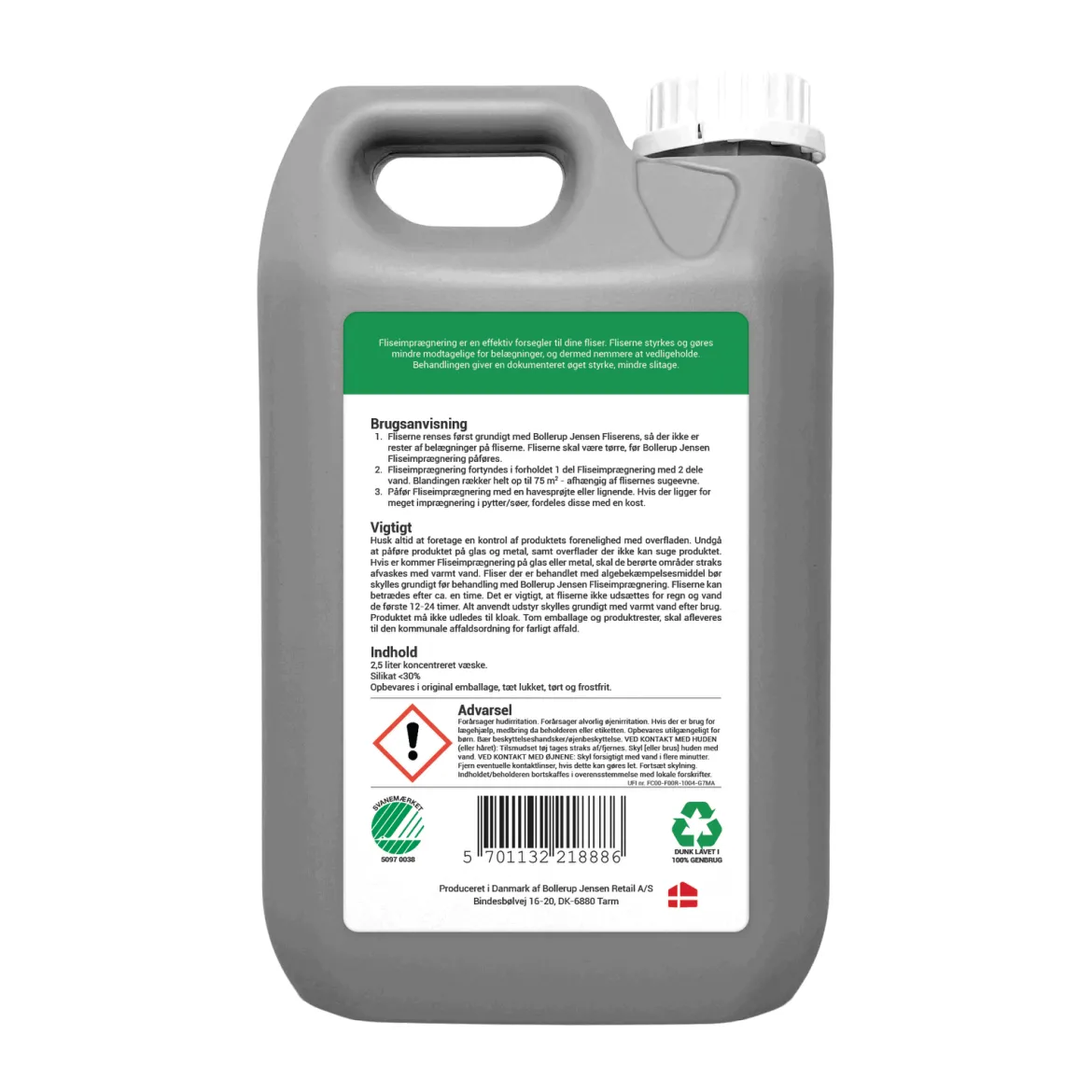 Fliseimprægnering (koncentreret) - 2,5 liter