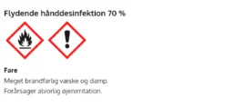 Flydende Hånddesinfektion 70% - Håndsprit