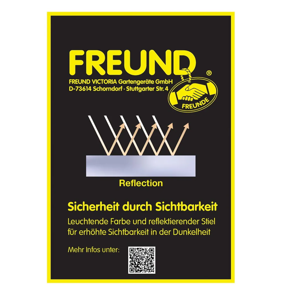 Freund Sneskovl refleks alu skaft - 160 cm