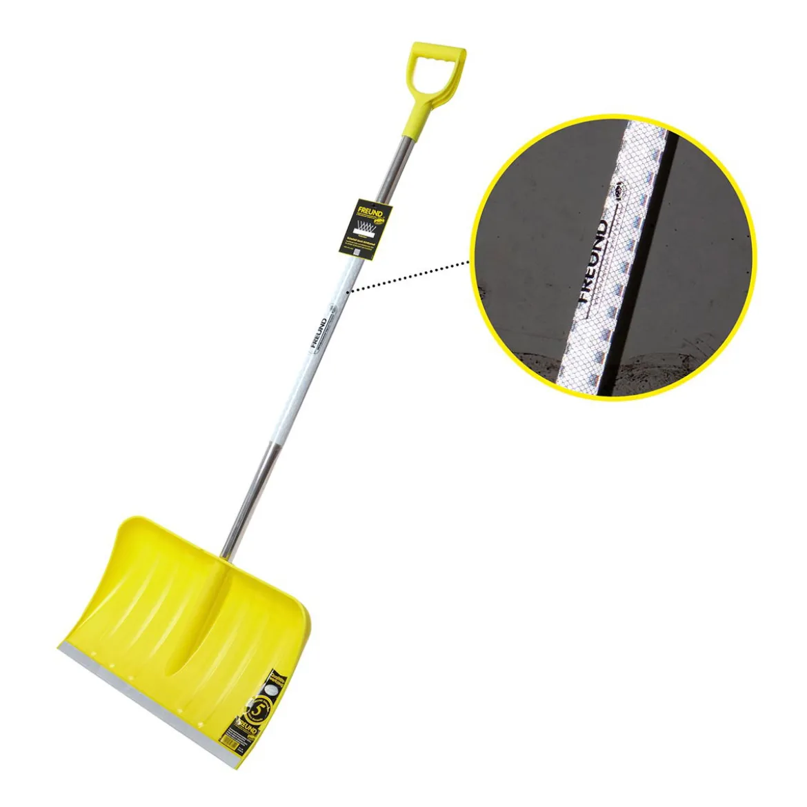 Freund Sneskovl refleks alu skaft - 160 cm