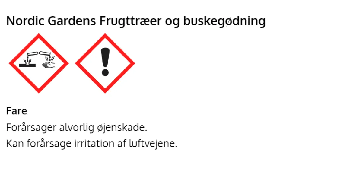 Frugttræ- og frugtbuskegødning, 5 liter
