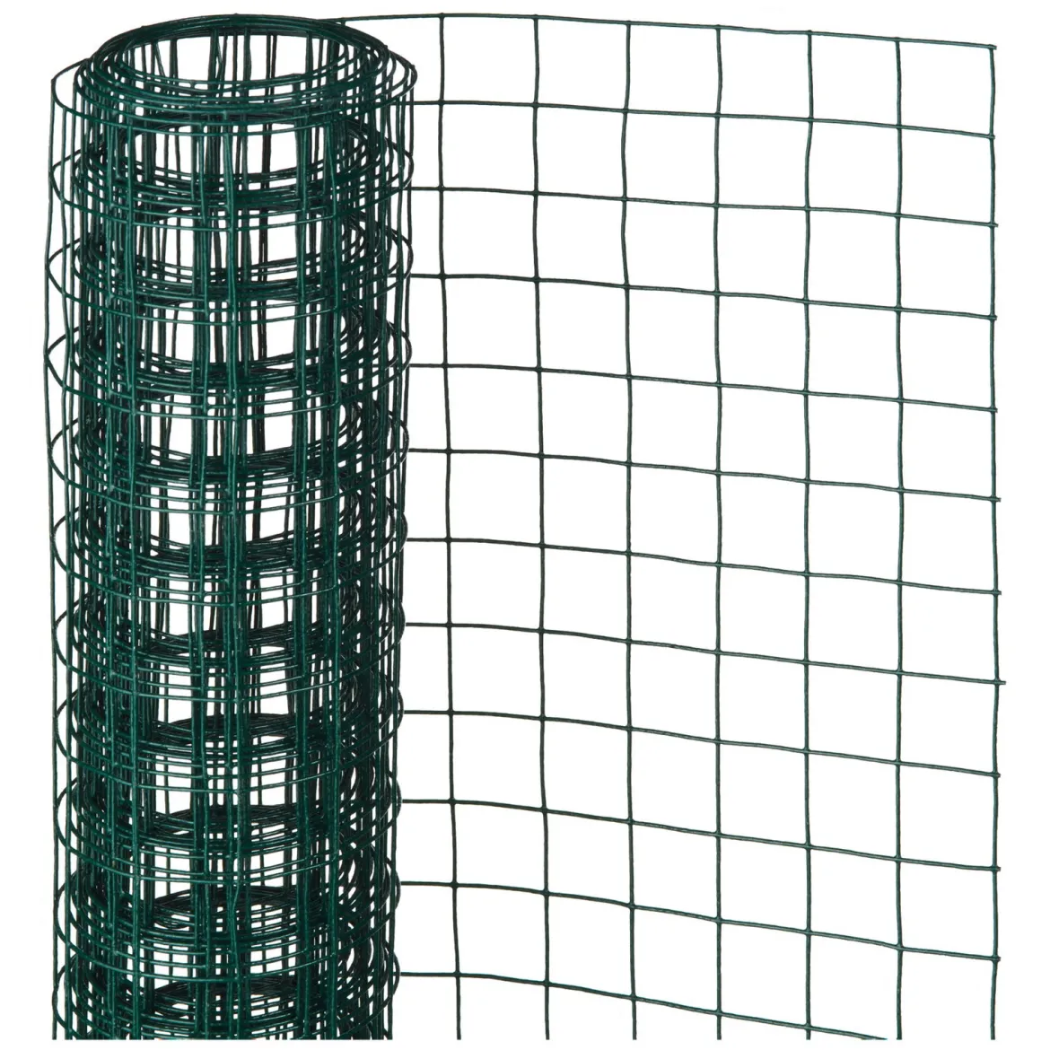 Galvaniseret Trådnet m. PVC Grøn, 6,4 mm - 1 x 3 meter