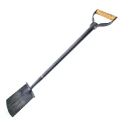 Gartnerspade med trin og D-håndtag i stålrør - 120 cm