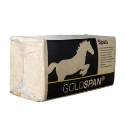 Goldspan strøelse - spåner til heste 18 poser