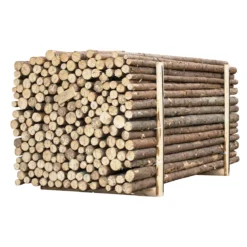 Granrafter med bark, længde 220 cm. ca. Ø4-7 cm.