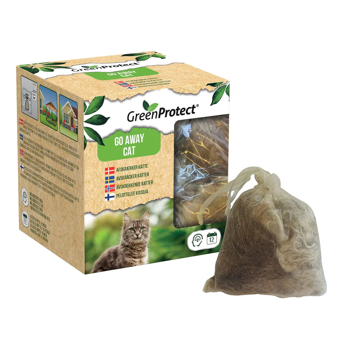 Green Protect Katteafskrækker, Gå væk kat - 2 stk