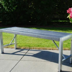 Havebænk H-model, 123 cm. Nonwood og med galvaniseret stel