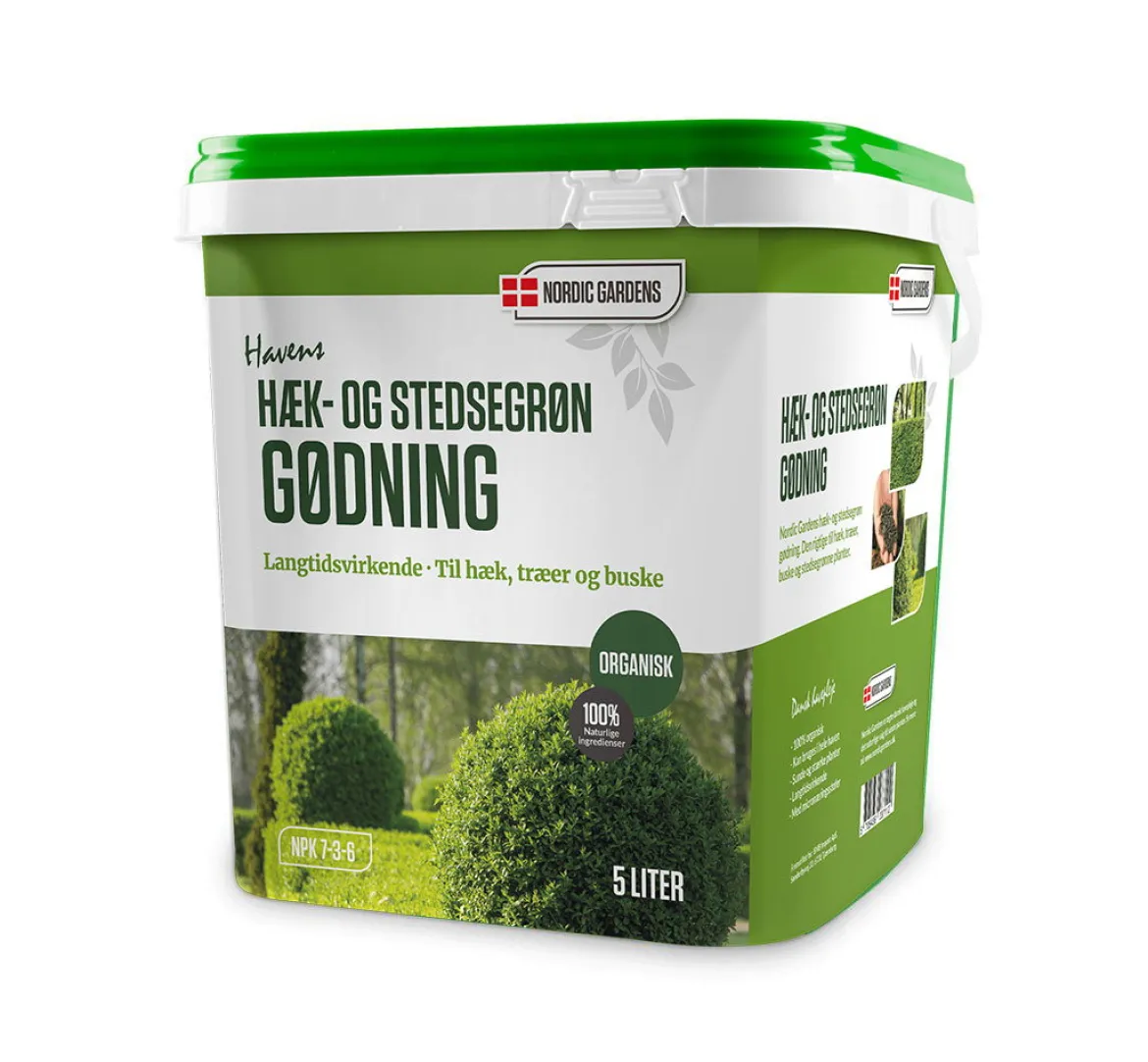 Hækjord og 5 liter hækgødning