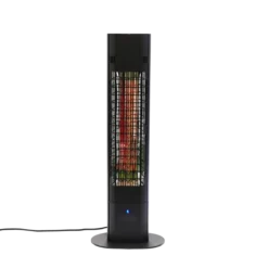 HORTUS terrassevarmer gulvmodel 1800W - H: 90 cm m/soft touch og fjernbetjening