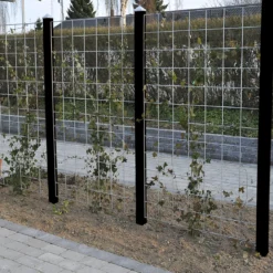 HORTUS 1 tillægsfag rio-net espalier galvaniseret 90 x 120 cm inkl. beslag inkl. 1 sortmalet stolpe 240 cm