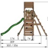 Jungle Gym Cocoon legetårn komplet inkl. klatremodul 2 og mørkegrøn rutschebane