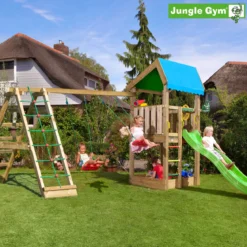 Jungle Gym Home legetårn komplet inkl. climb module xtra ekskl. rutschebane