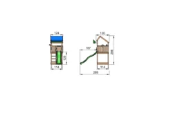 Jungle Gym Home legetårn komplet ekskl. rutschebane