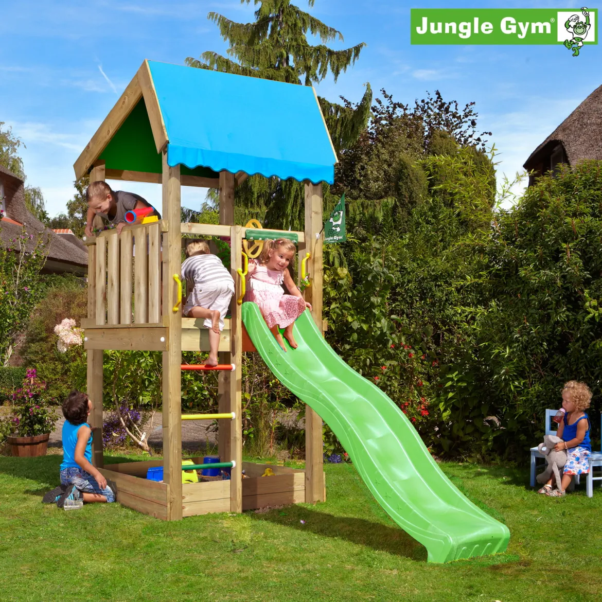 Jungle Gym Home legetårn komplet ekskl. rutschebane