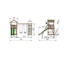 Jungle Gym House legetårn komplet inkl. climb module xtra og rutschebane