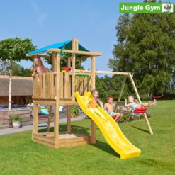 Jungle Gym Hut legetårn komplet inkl. swing module xtra ekskl. rutschebane