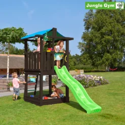 Jungle Gym Hut legetårn komplet ekskl. rutschebane, grundmalet sort