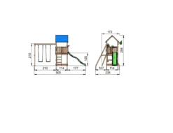 Junlge Gym Castle legetårn komplet inkl. swing module xtra og rutschebane