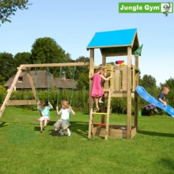 Junlge Gym Castle legetårn komplet inkl. swing module xtra ekskl. rutschebane