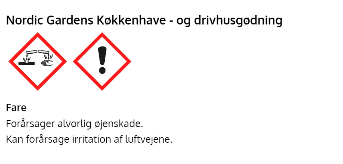 Køkkenhave og drivhus gødning - 1 liter