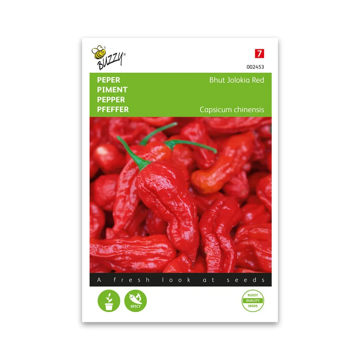 Økologisk Chili "Bhut Jolokia Rød"