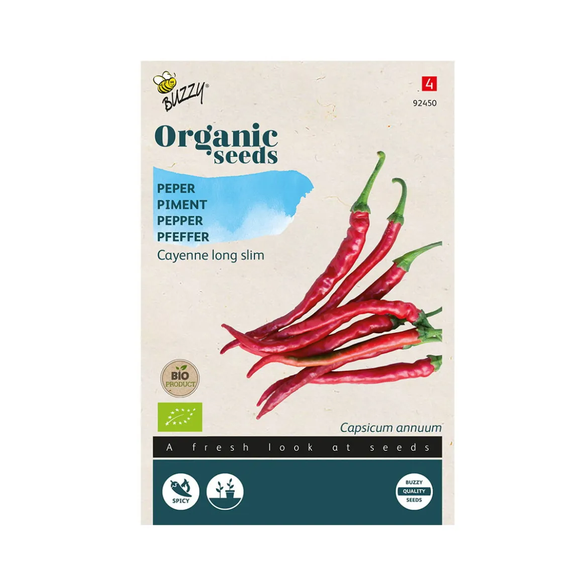 Økologisk chili frø "Cayenne long slim"