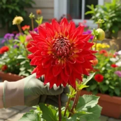 Økologisk Dahlia "Manhattan Island XXL" - 1 knold