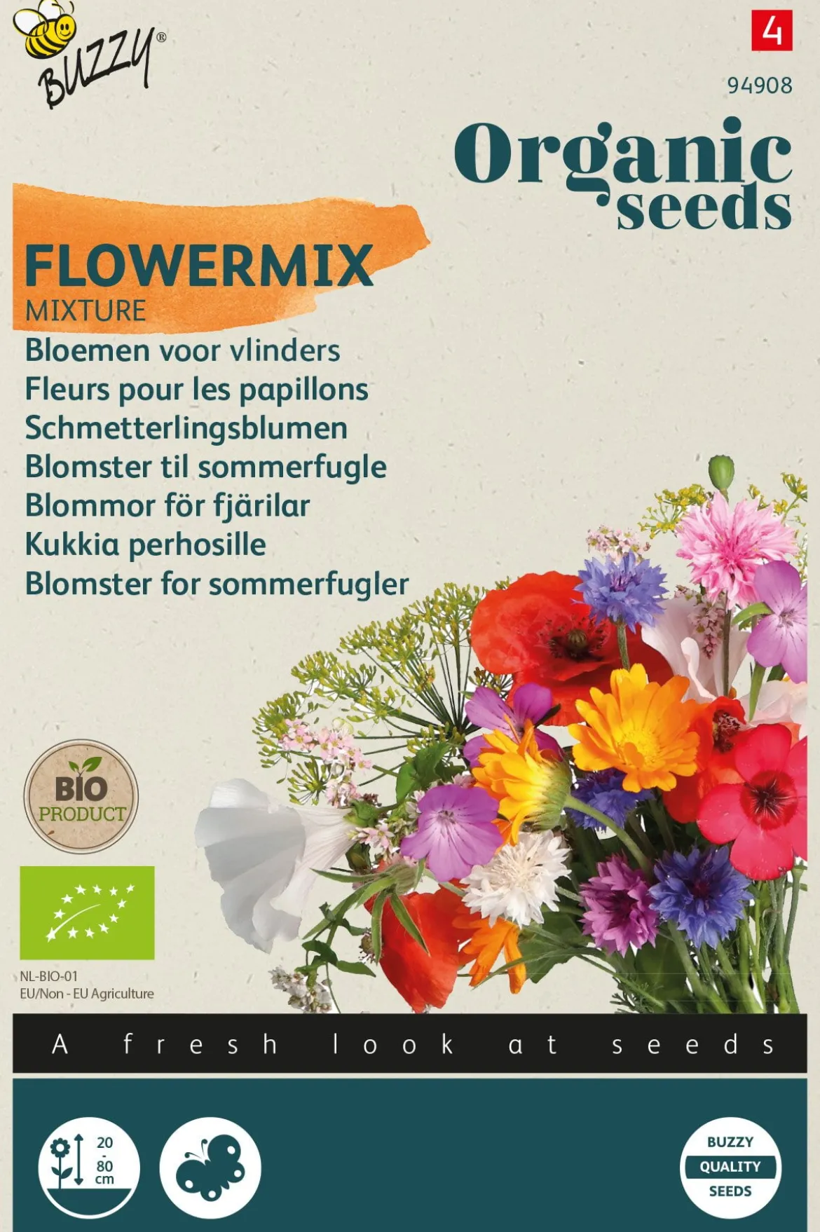 Økologiske Blomsterfrø "Sommerfugleblanding"