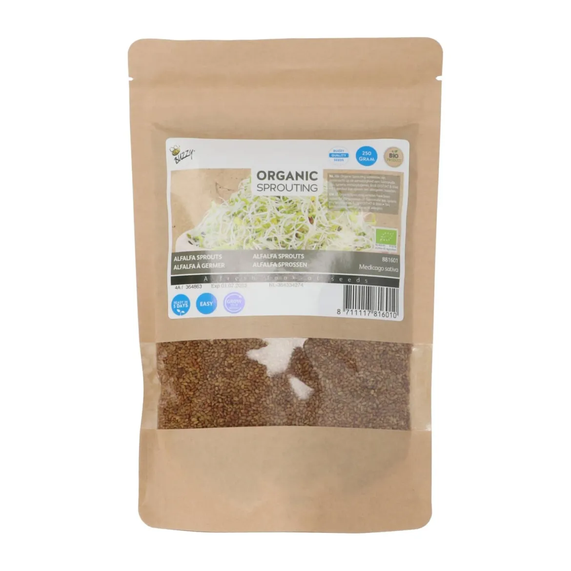 Økologiske lucernepirer frø - 250 g