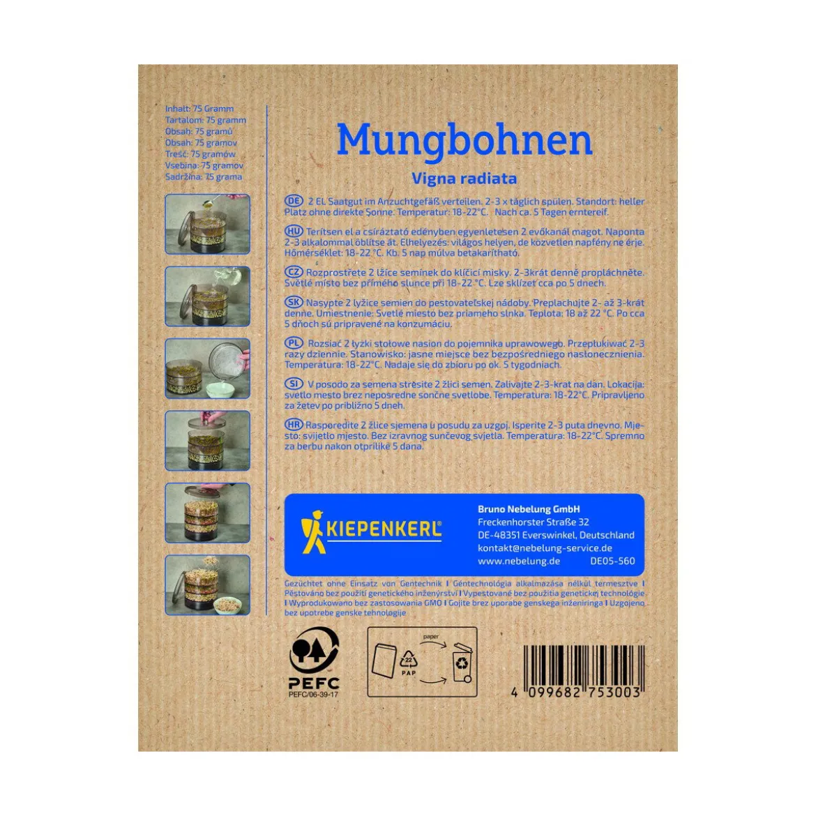 Økologiske Spirefrø Mungbønne - 75 g